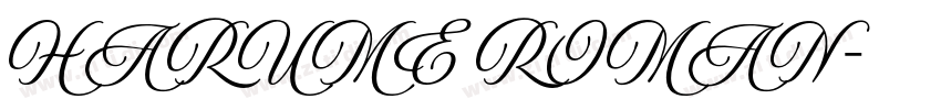 Harume Roman字体转换